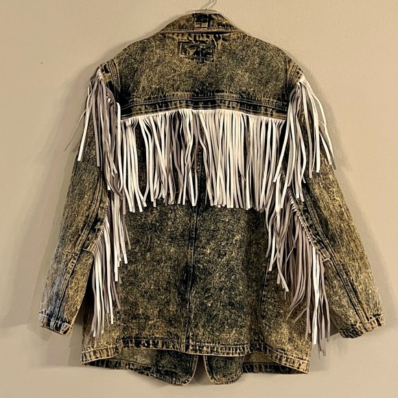 Vintage Fringe Jean Jacket, 22w - Picture 6 of 6